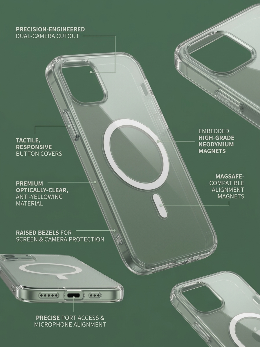 Iphone 12 CLEAR N52 MAGNETIC MAGSAFE CASE