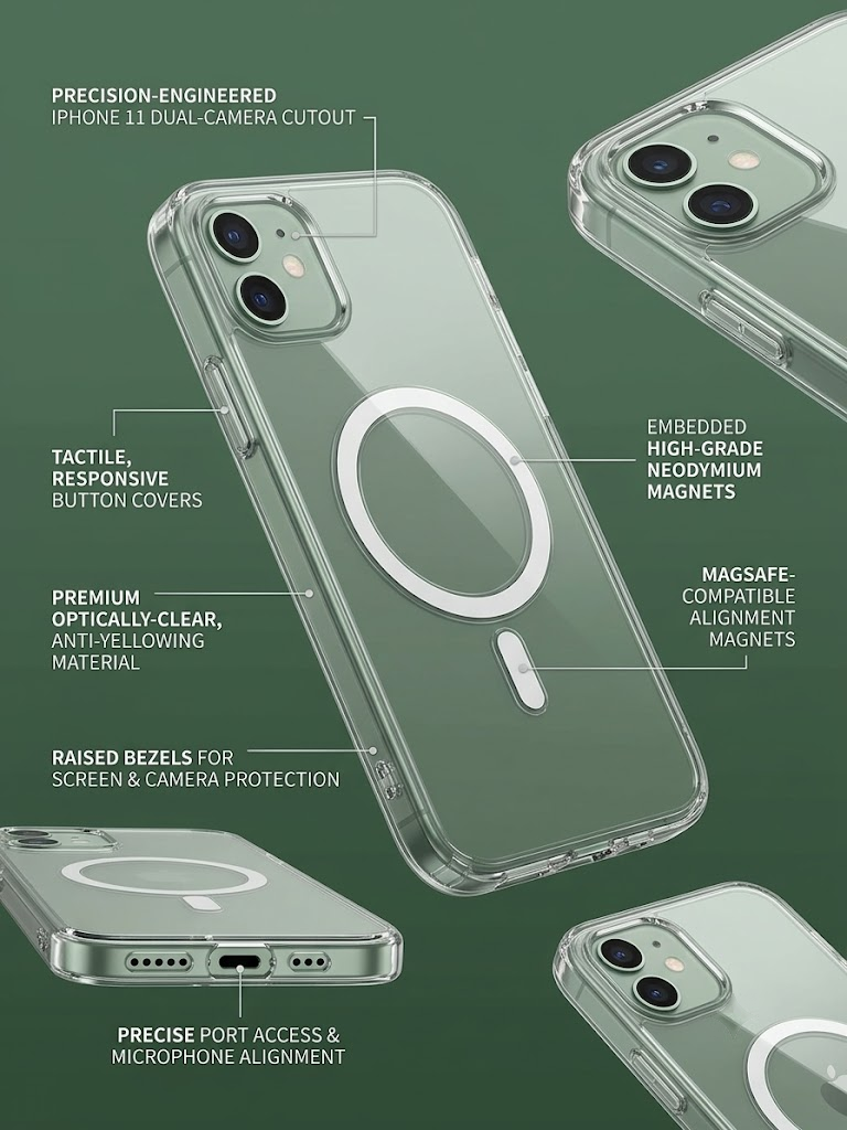 Iphone 11 CLEAR N52 MAGNETIC MAGSAFE CASE