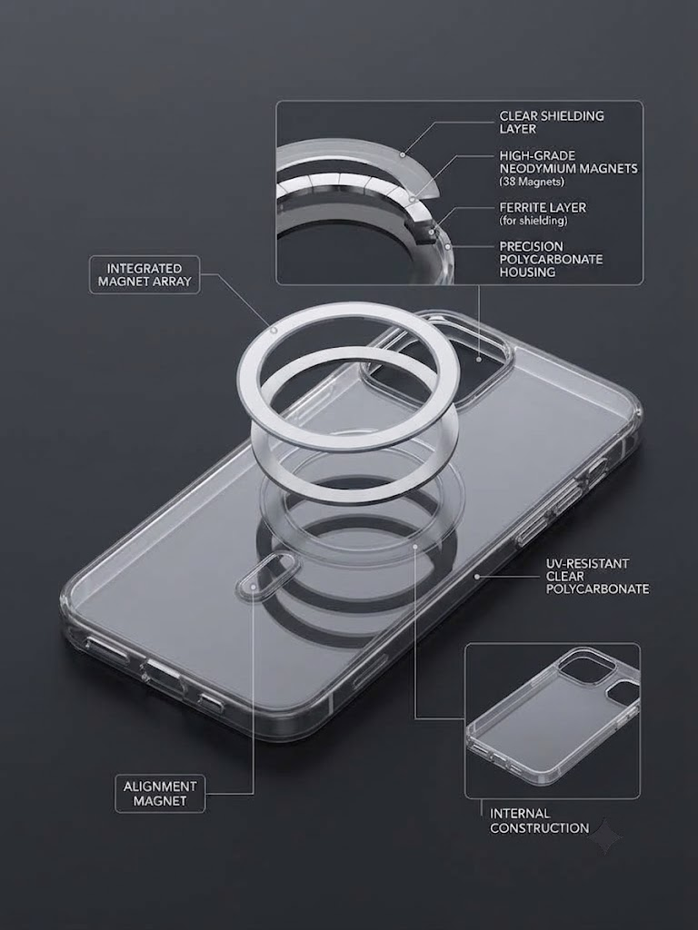 Iphone 12 CLEAR N52 MAGNETIC MAGSAFE CASE